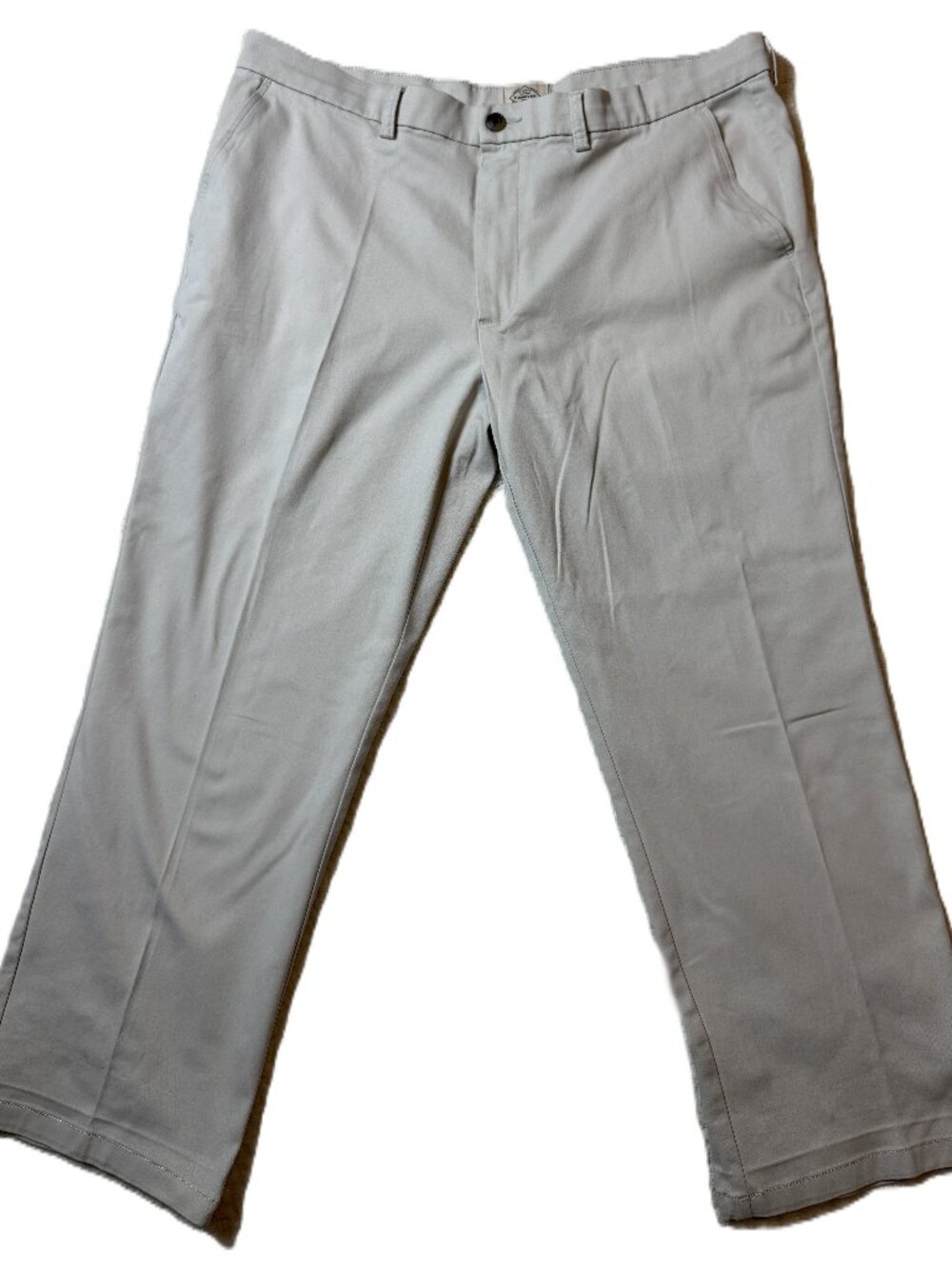 St Johns Bay Mens Pants 40x29 Easy Care Stretch Khaki Beige Flat Front Chino